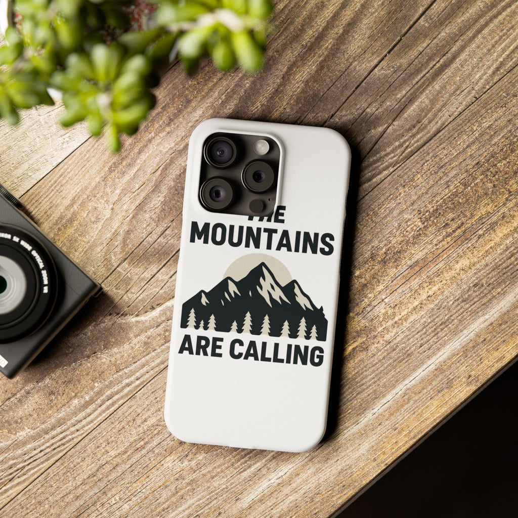 Mountains Are Calling Phone Case, Minimalist Mountain Range Silhouette, Nature Lover Gift, Hiker Adventure Outdoor Enthusiast