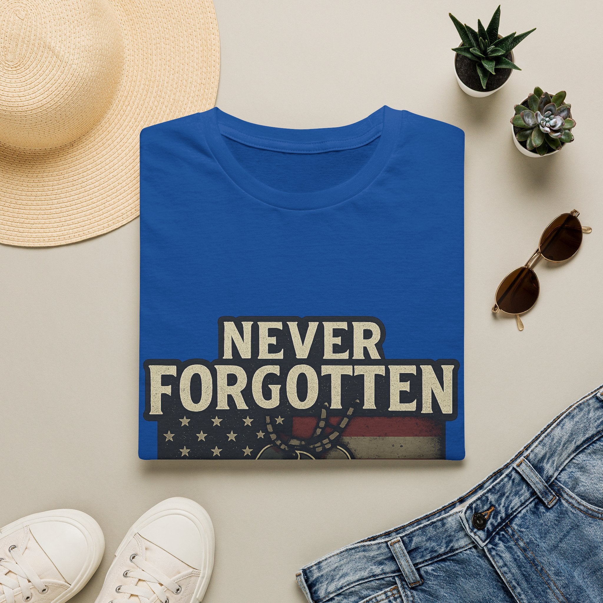 Never Forgotten Veteran Memorial Shirt Custom Name Military Tribute Tee Gold Star Family Gift Personalized Remembrance Tshirt