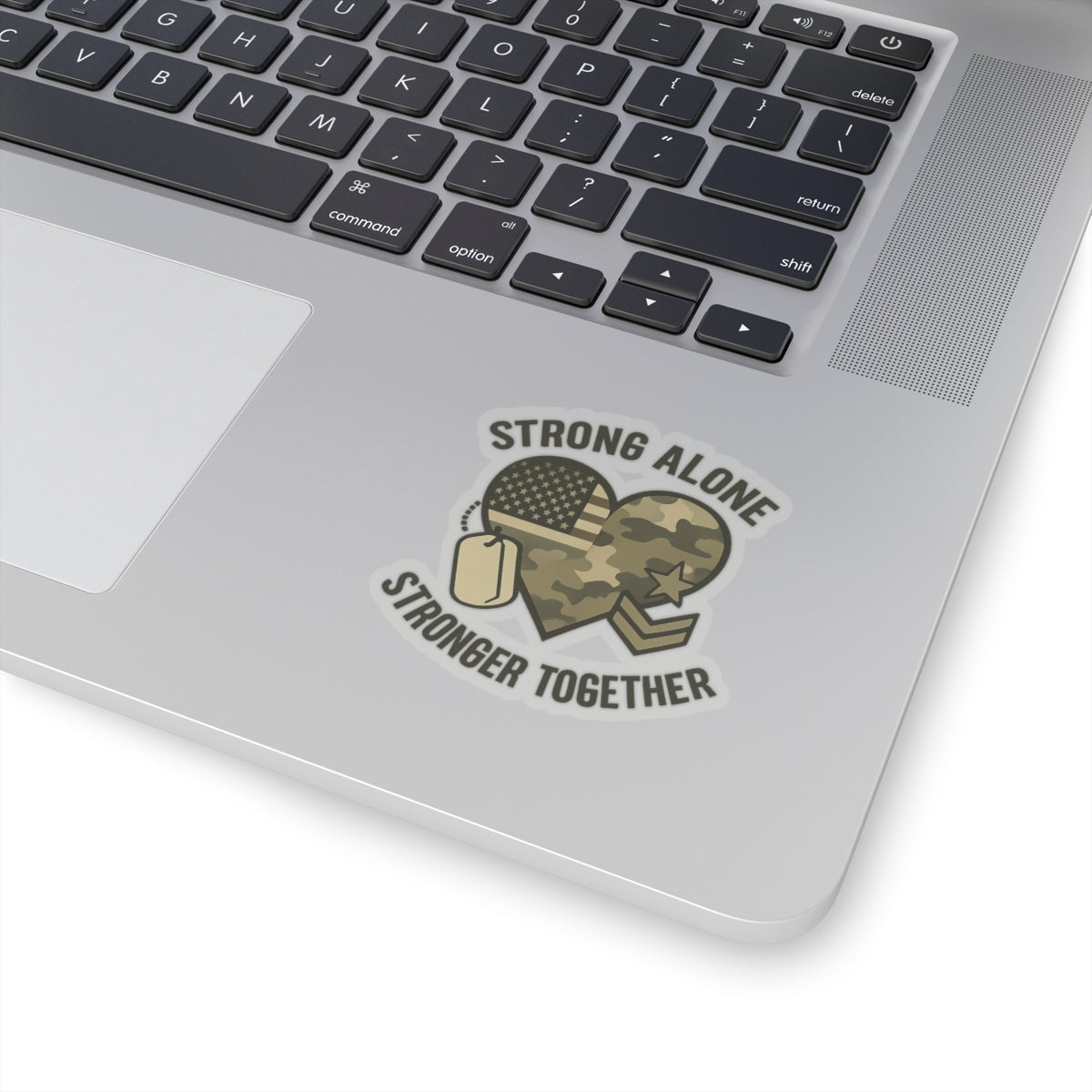 Military Deployment Sticker Strong Alone Stronger Together Camouflage Heart Military Spouse Gift Patriotic励 Army Navy Support