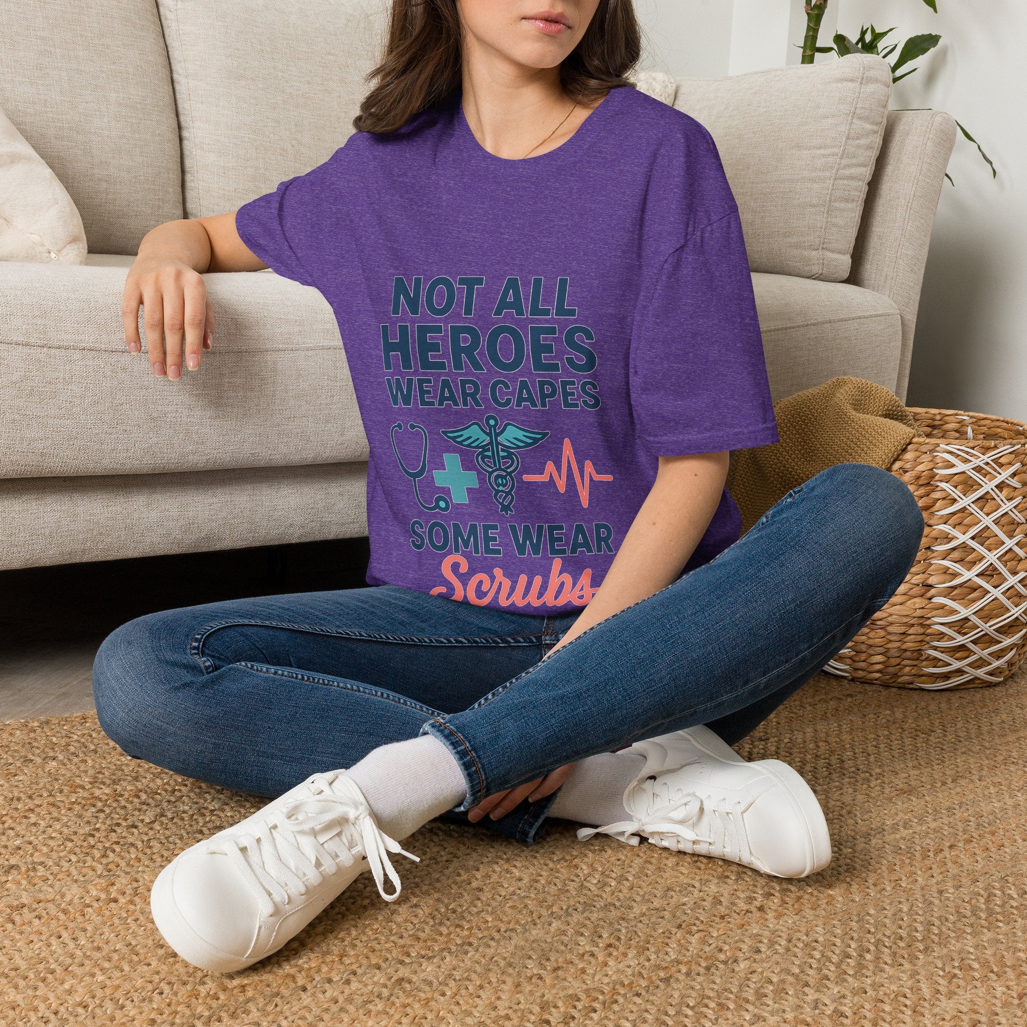 Not All Heroes Wear Capes Some Wear Scrubs Nurse Shirt, Nurse Appreciation Week Gift, Nurse Thank You Tee, Medical Worker Hero