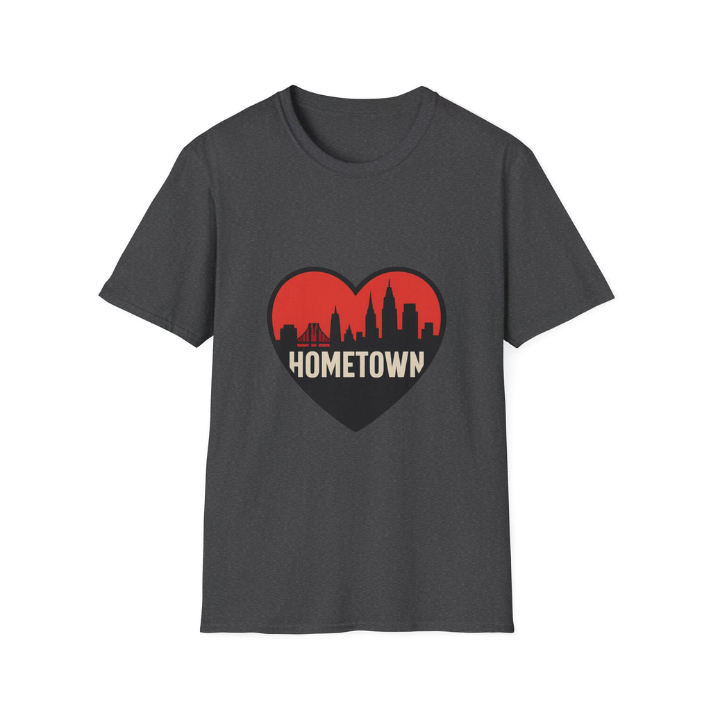 City Skyline Heart T-Shirt | Hometown Pride Tee | Urban City Lover Gift | NYC LA Chicago Shirt | Travel Souvenir Graphic Tee