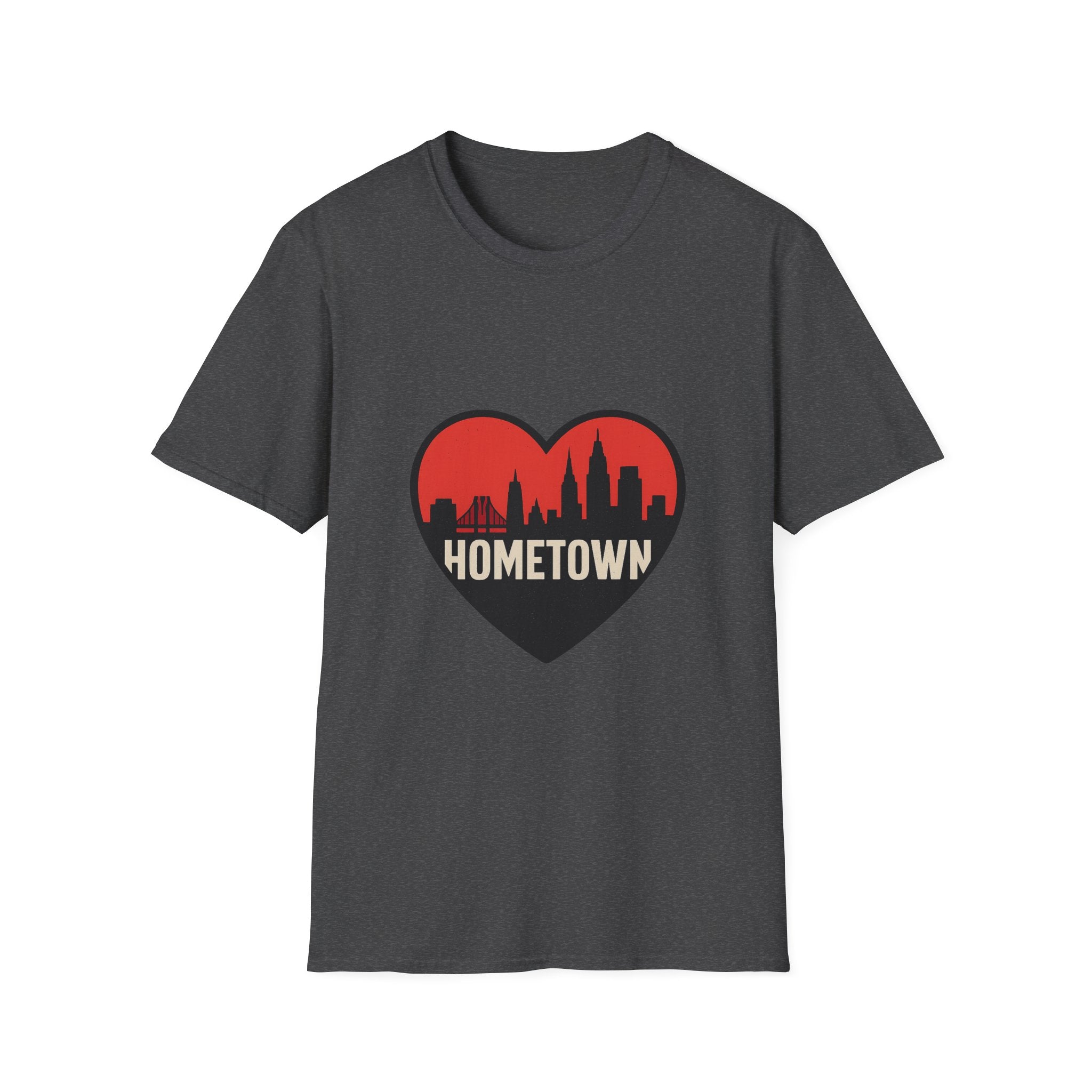 City Skyline Heart T-Shirt | Hometown Pride Tee | Urban City Lover Gift | NYC LA Chicago Shirt | Travel Souvenir Graphic Tee
