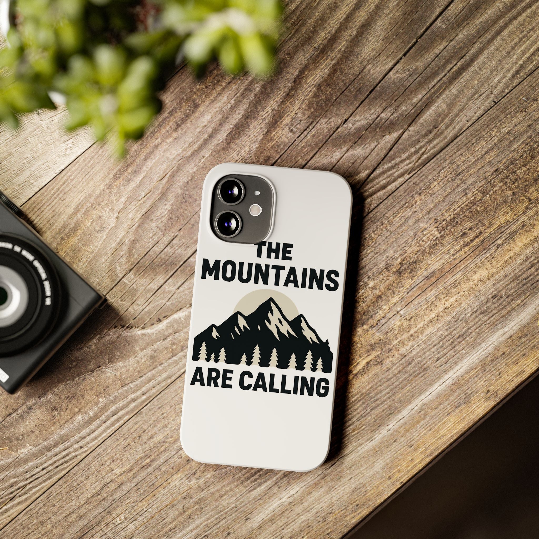 Mountains Are Calling Phone Case, Minimalist Mountain Range Silhouette, Nature Lover Gift, Hiker Adventure Outdoor Enthusiast
