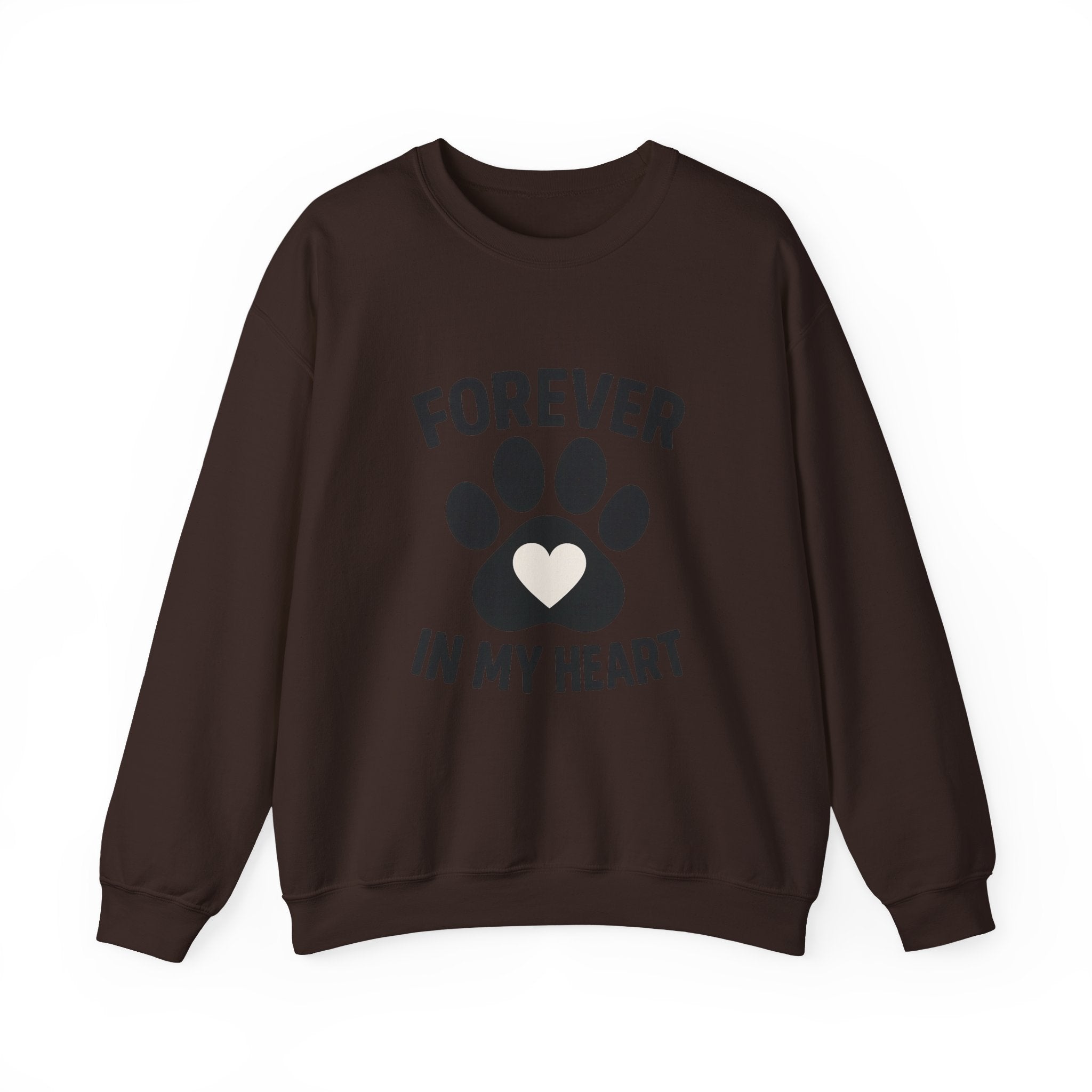 Pet Memorial Sweatshirt Forever in My Heart Paw Print Dog Cat Loss Remembrance Gift Sympathy Comfort Shirt Pet Loss Gift
