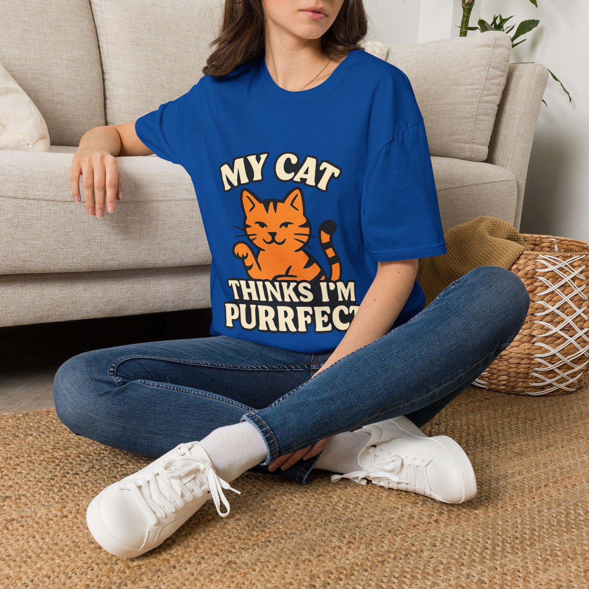 Cat Lover Shirt, My Cat Thinks I'm Purrfect T-Shirt, Funny Cat Owner Gift, Cat Mom Tee, Cat Dad Shirt, Crazy Cat Lady