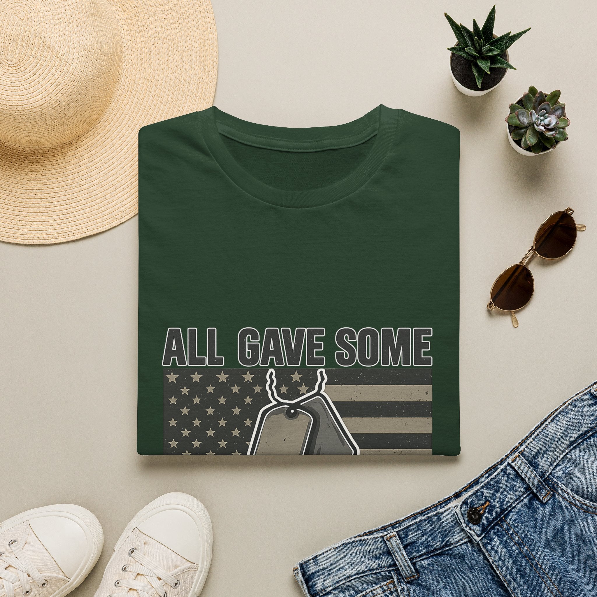 Custom Veteran Shirt | All Gave Some Some Gave All | Personalized Veterans Day Gift | Military Family Pride Tshirt with Name & Dates
