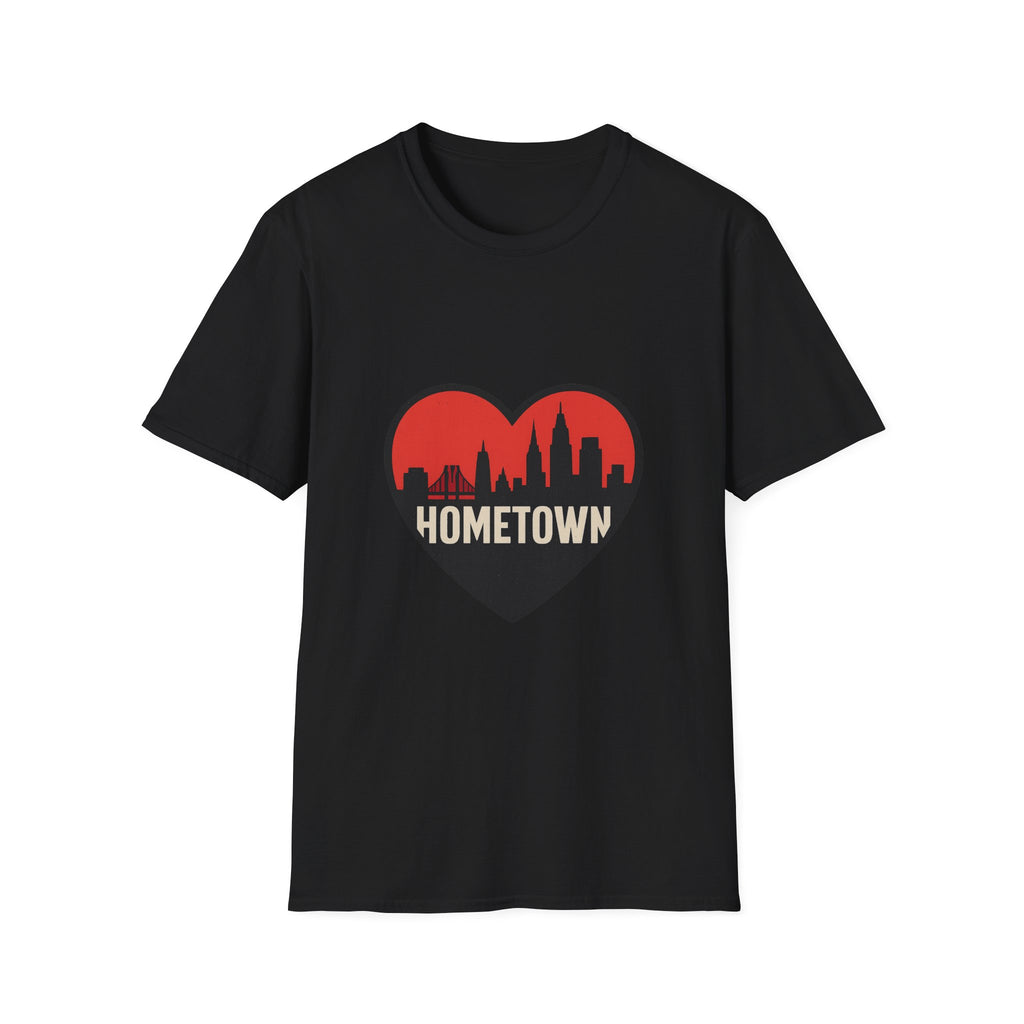 City Skyline Heart T-Shirt | Hometown Pride Tee | Urban City Lover Gift | NYC LA Chicago Shirt | Travel Souvenir Graphic Tee