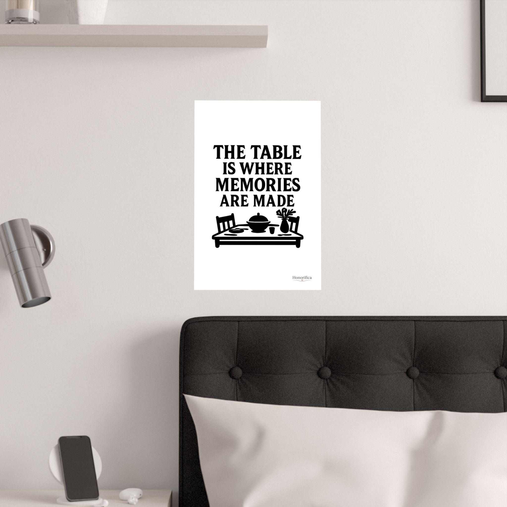 The Table Is Where Memories Are Made Kitchen Poster, Dining Room Wall Art, Family Meal Print, Mother's Day Gift for Mom