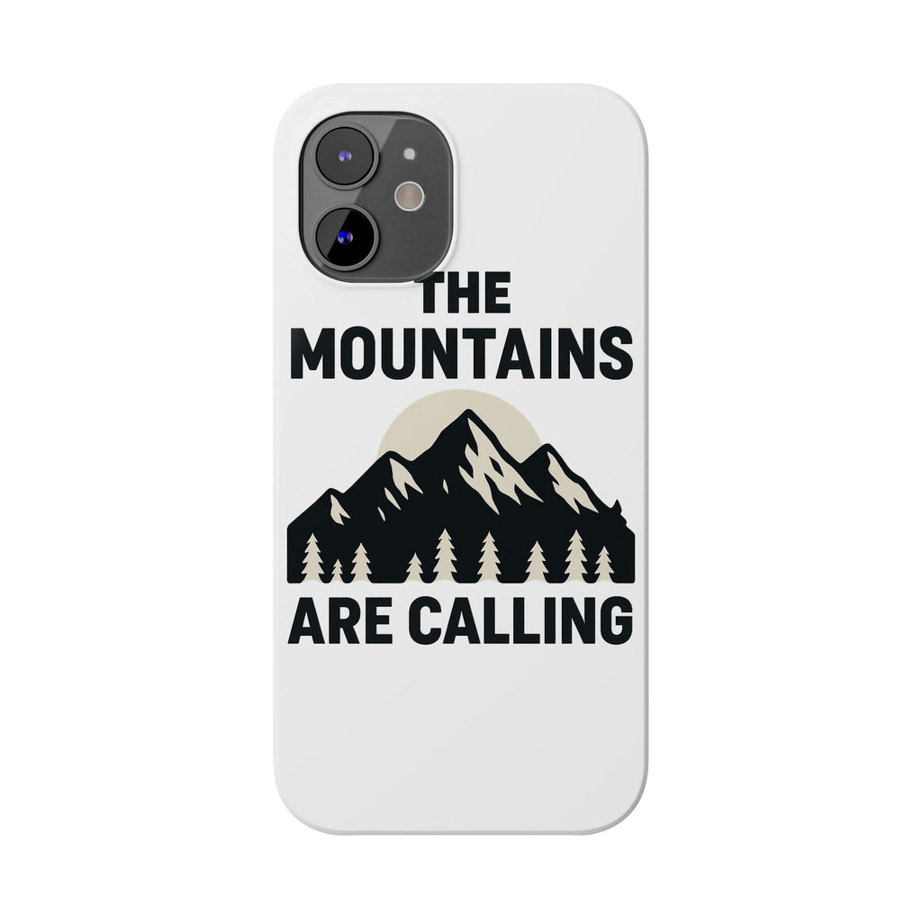 Mountains Are Calling Phone Case, Minimalist Mountain Range Silhouette, Nature Lover Gift, Hiker Adventure Outdoor Enthusiast