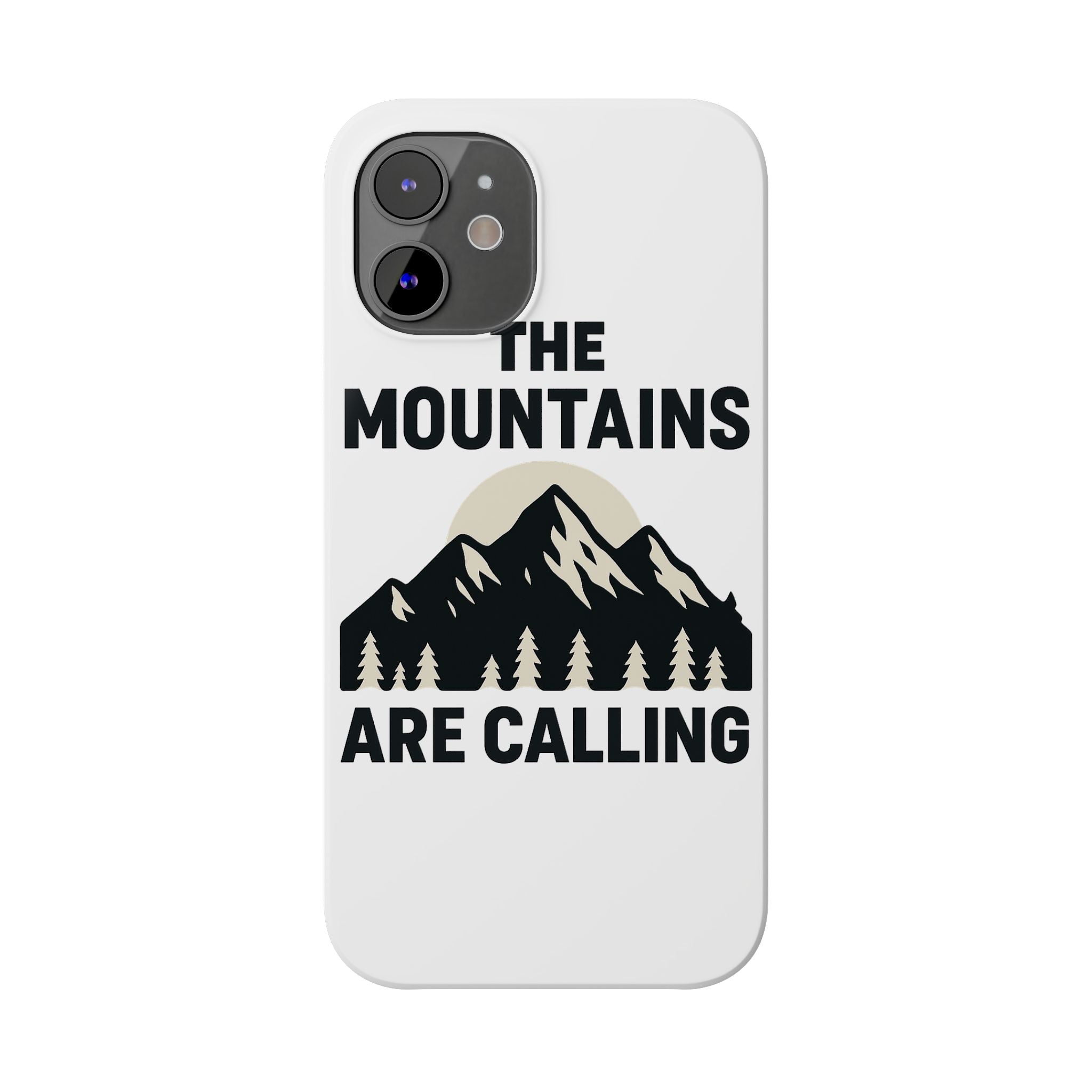 Mountains Are Calling Phone Case, Minimalist Mountain Range Silhouette, Nature Lover Gift, Hiker Adventure Outdoor Enthusiast