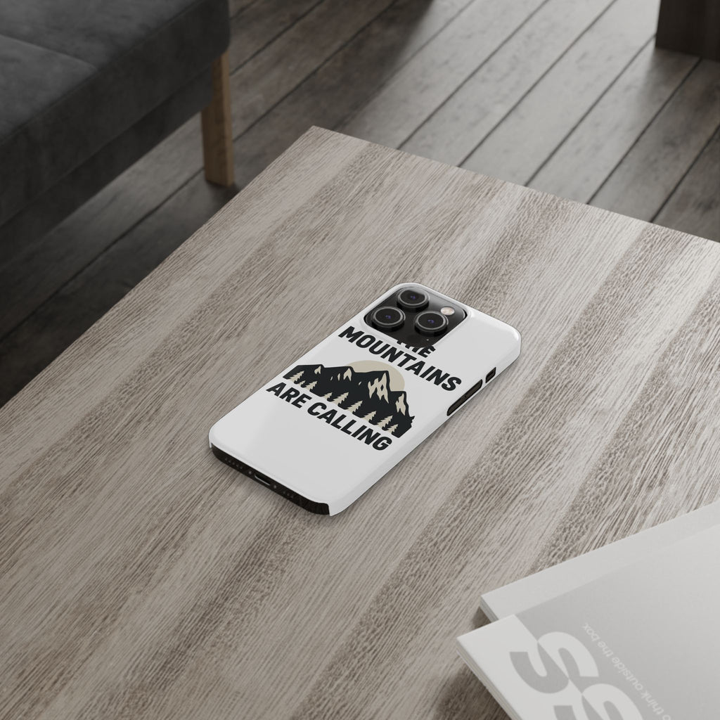 Mountains Are Calling Phone Case, Minimalist Mountain Range Silhouette, Nature Lover Gift, Hiker Adventure Outdoor Enthusiast
