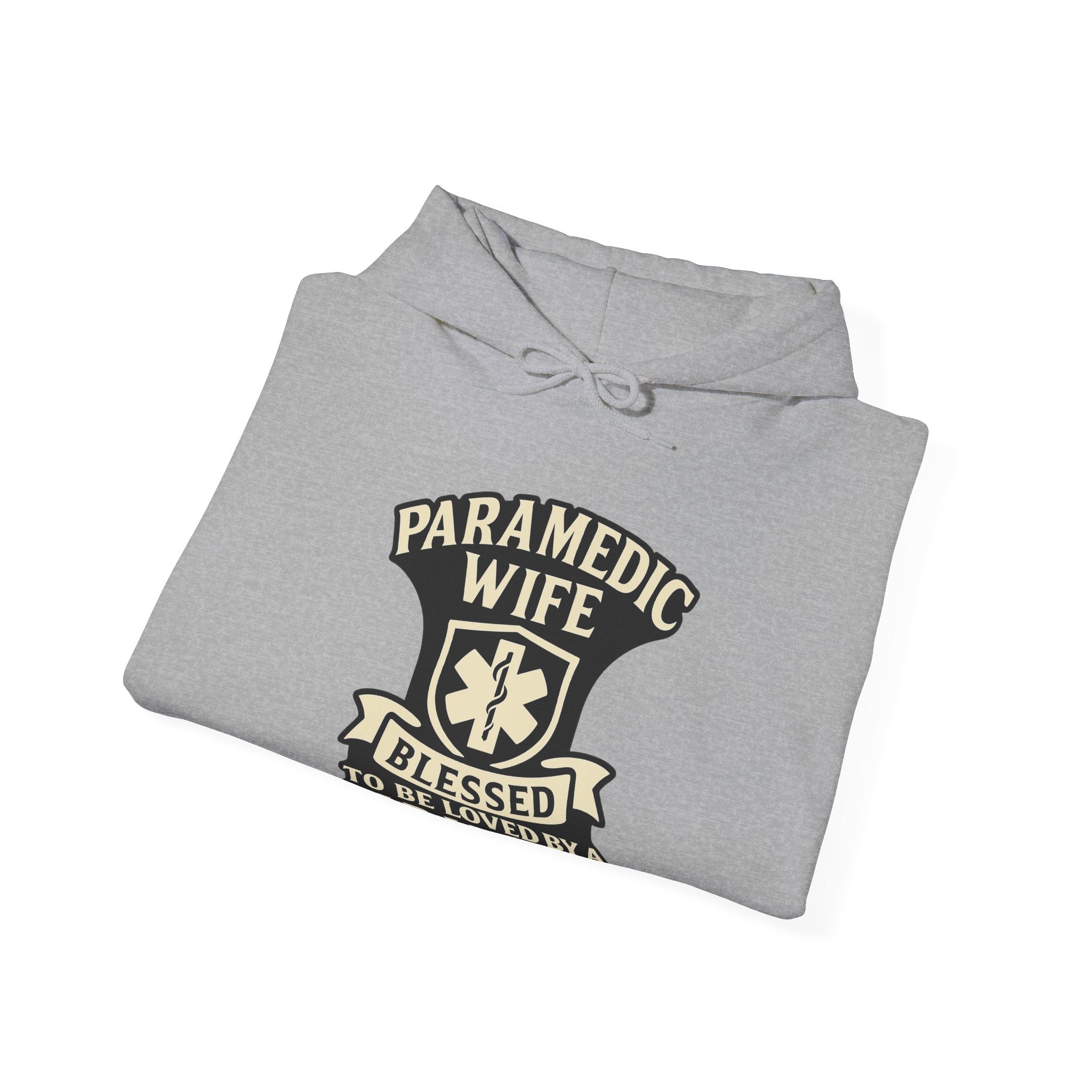Paramedic Wife Hoodie, Blessed to Be Loved By a Paramedic Sweatshirt, EMS Girlfriend Gift, First Responder Partner Support Apparel