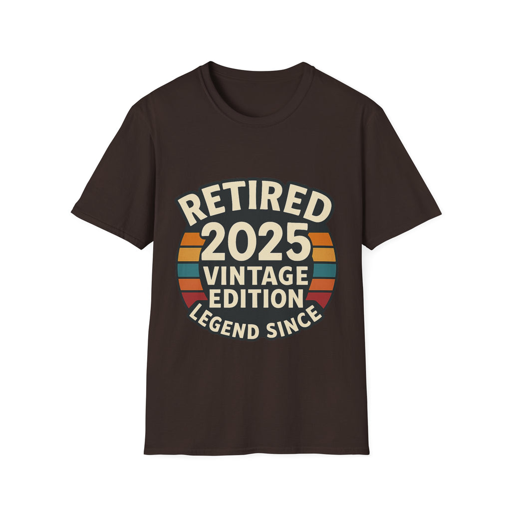 Retired 2025 Vintage Edition T-Shirt, Retirement Gift for Coworker Dad Grandpa, Funny Retirement Party Shirt, Legend Since 2025
