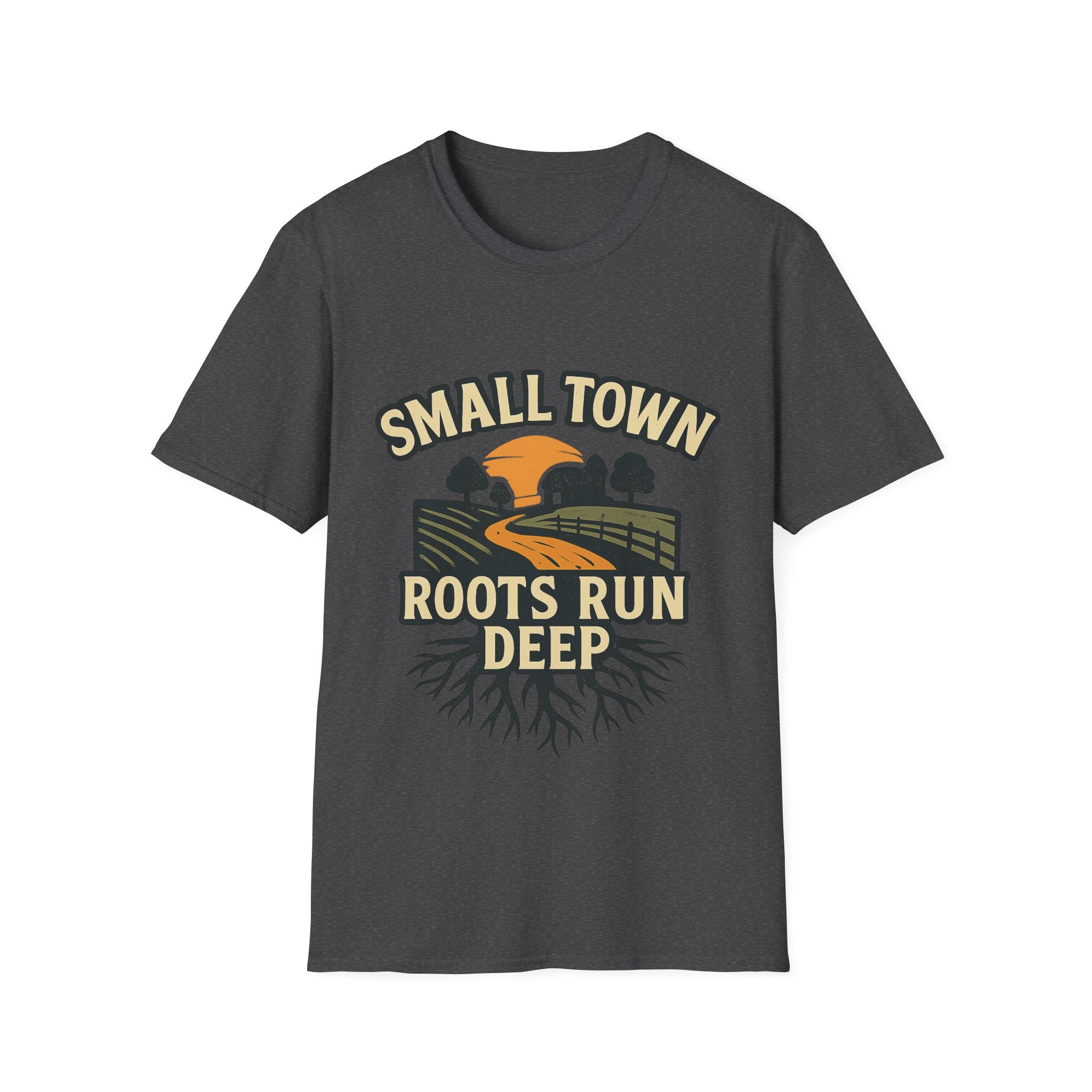 Small Town Roots Run Deep Shirt, Country Roads Graphic Tee, Rural Pride T-Shirt, Farmhouse Style Clothing, Country Lifestyle Gift