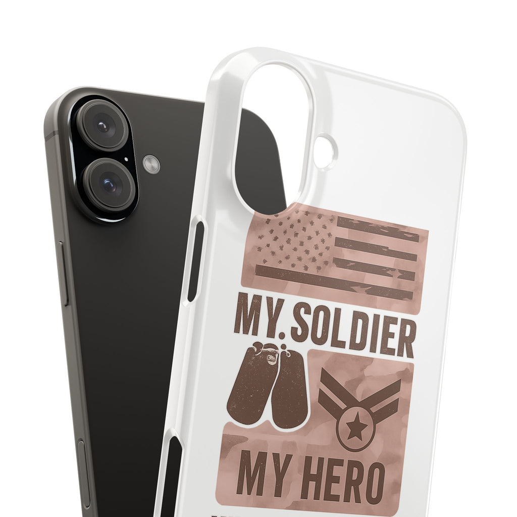 Military Girlfriend Phone Case Rose Gold Camouflage My Soldier My Hero Gift for Army Navy Air Force Girlfriend