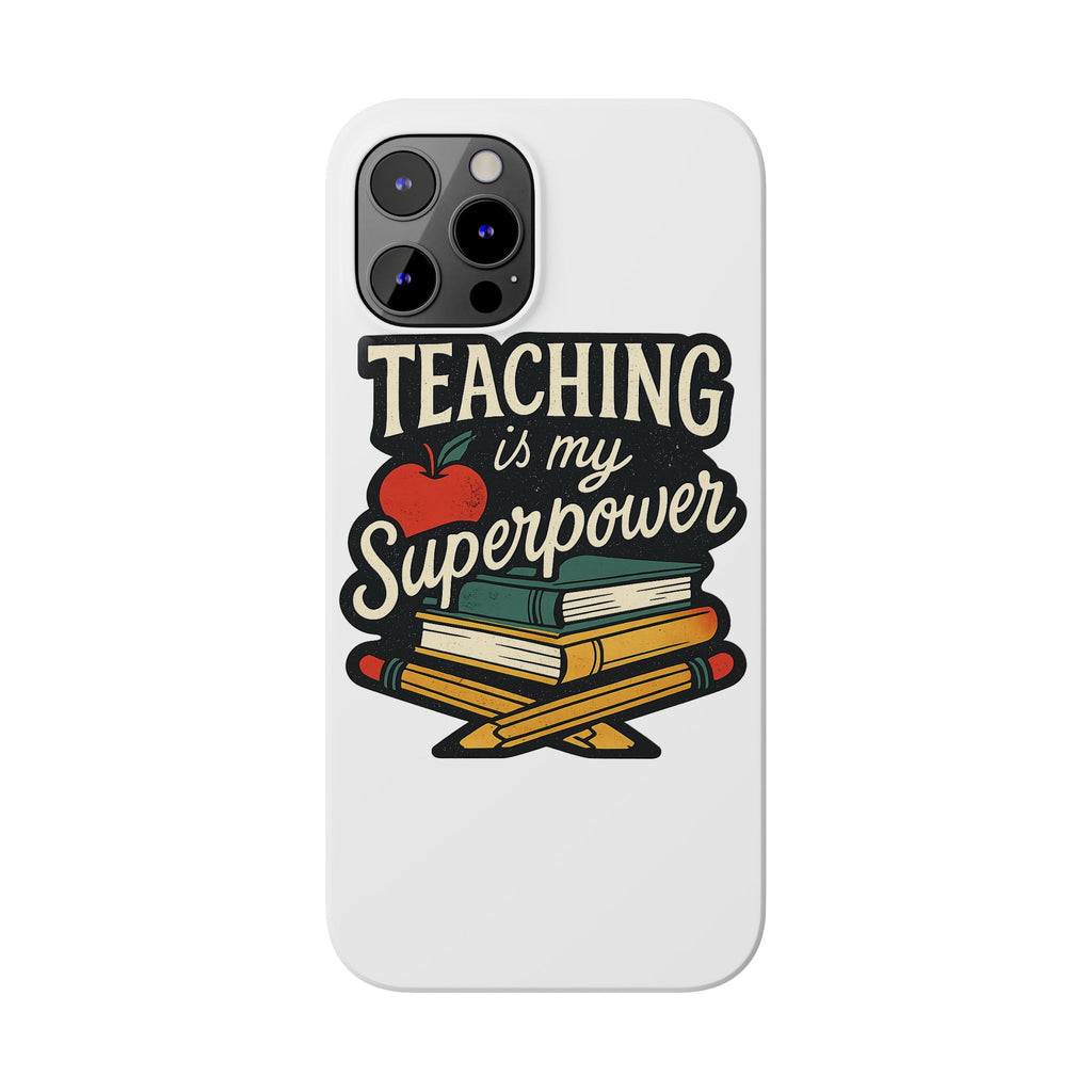 Teaching is My Superpower Phone Case Teacher Gift Appreciation Educator Hero Apple Books Chalk Classroom Decor