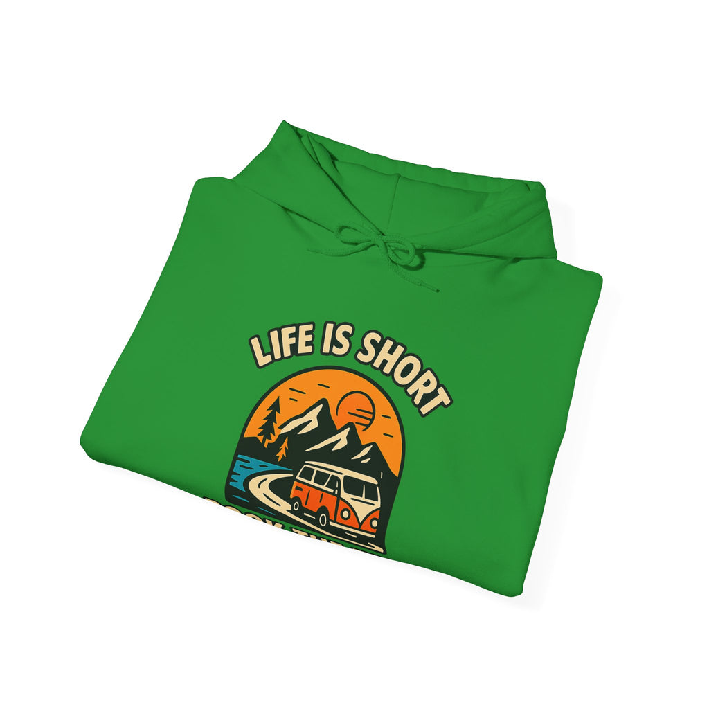 Life Is Short Book The Trip Hoodie, Travel Lover Gift, Adventure Seeker Sweatshirt, Wanderlust Clothing, Digital Nomad Gift