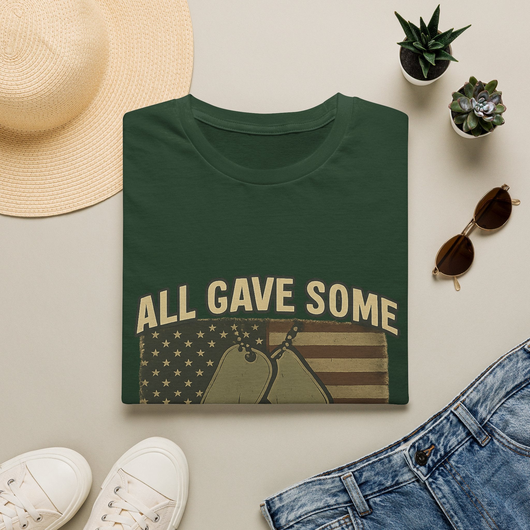 Custom Veteran Shirt | All Gave Some Some Gave All | Personalized Veterans Day Gift | Military Family Pride Tshirt with Name & Dates