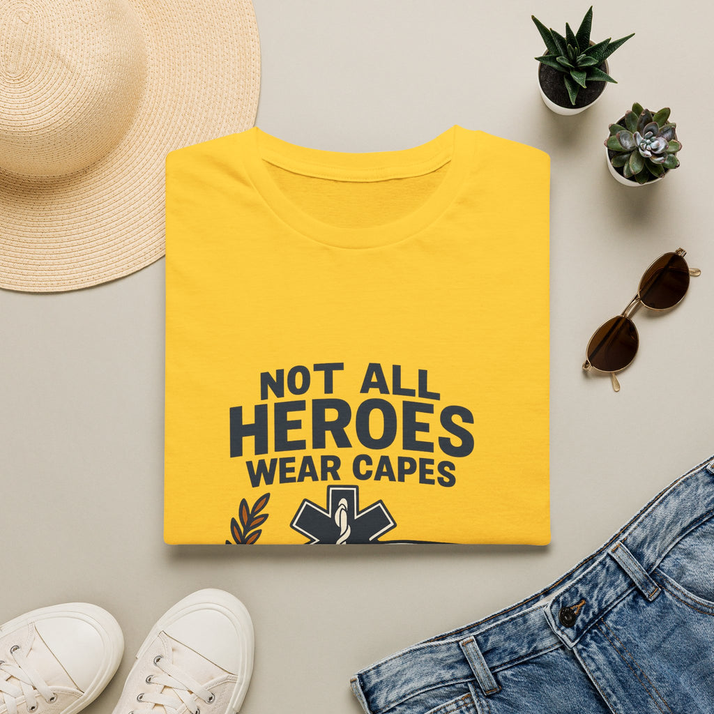 Not All Heroes Wear Capes Paramedic Shirt, EMS Appreciation Gift, Star of Life EMT Tshirt, Ambulance Driver Hero Shirt