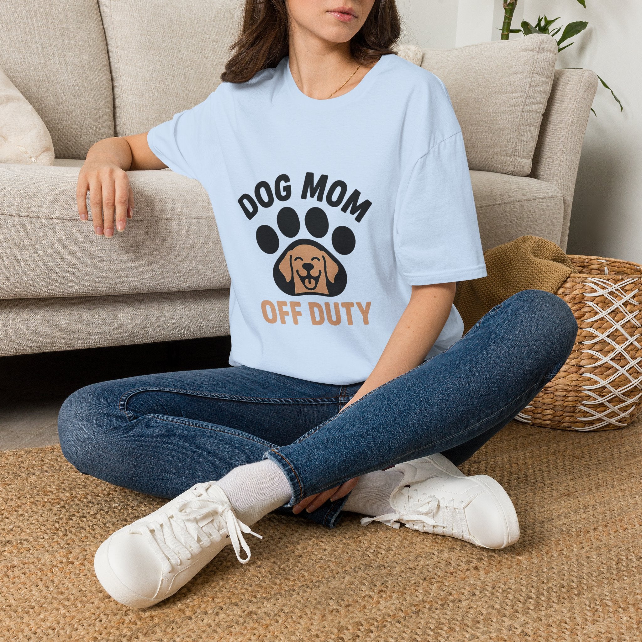 Dog Mom Off Duty Shirt, Dog Lover Gift, Paw Print T-Shirt, Dog Mom Tee, Funny Dog Owner Shirt, Dog Mama Clothing, Pet Parent