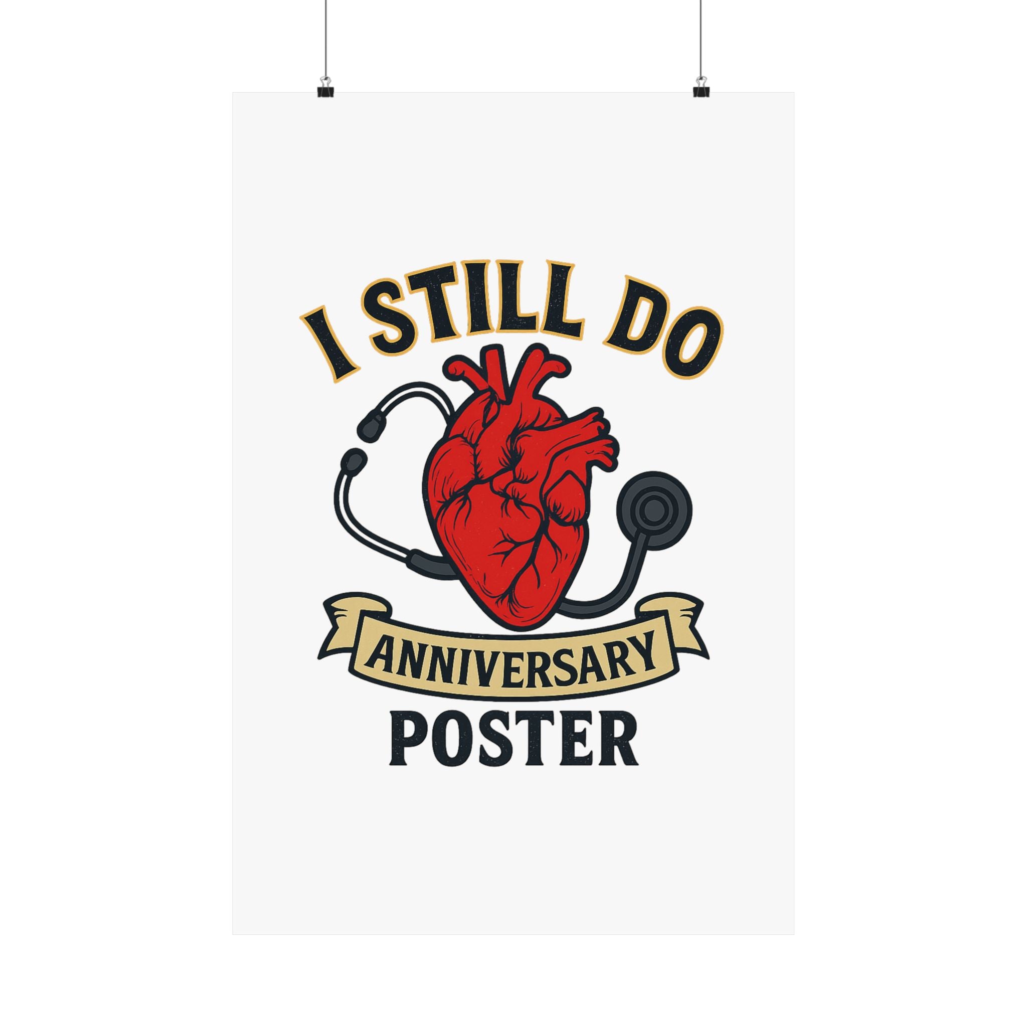 I Still Do Anniversary Poster Medical Nurse Doctor Gift, Healthcare Couples Wall Art, Vintage Heart Wedding Print, Nurses Week Gift