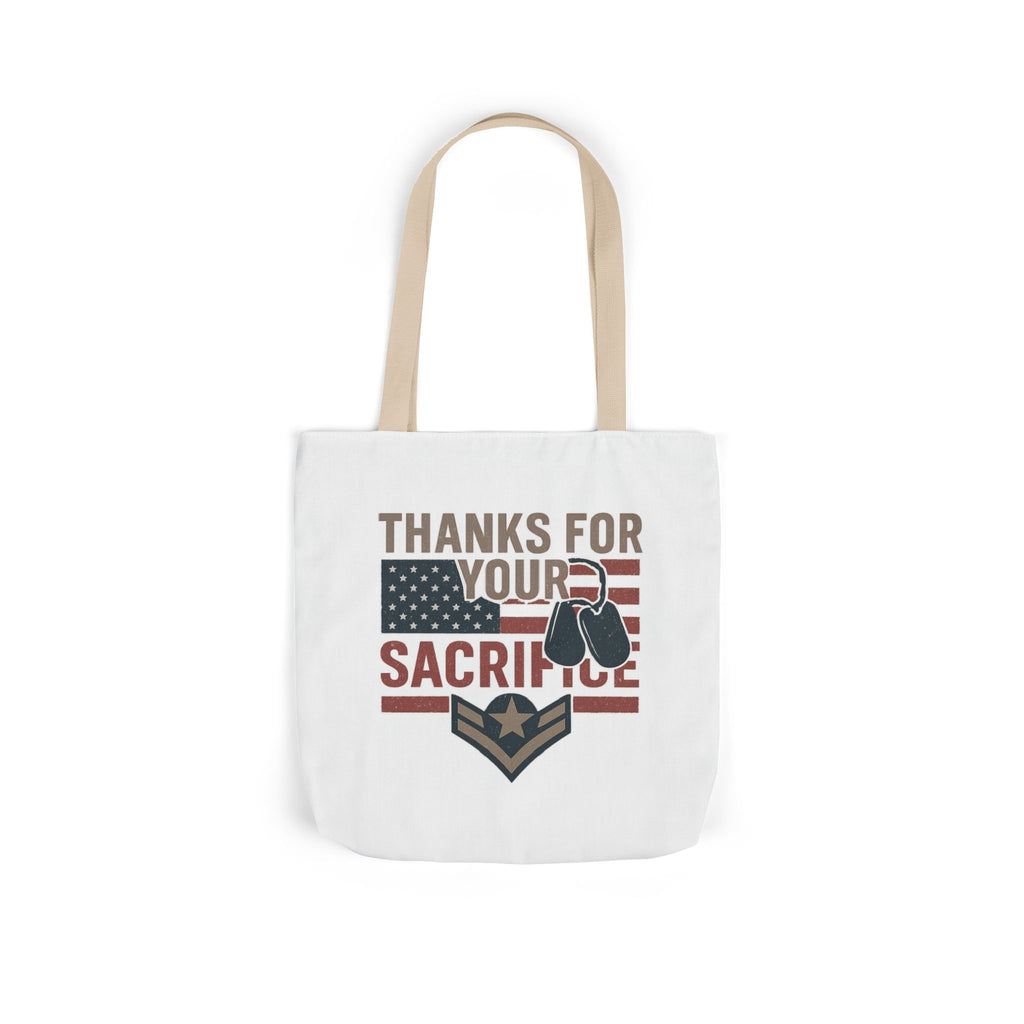 Thanks for Your Sacrifice Tote Bag Military Appreciation Gift Active Duty Service Member Honor Patriotic Gift USA Support Troops Bag