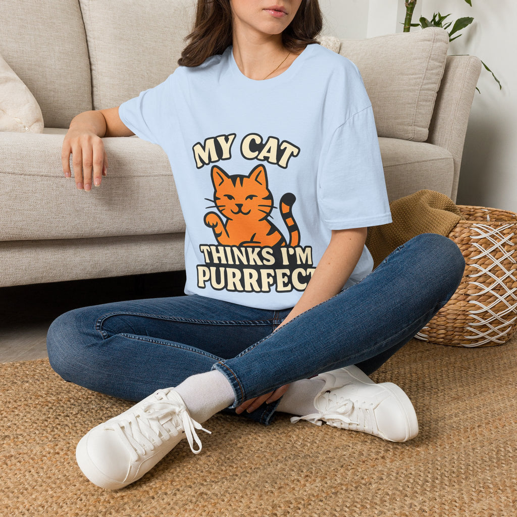 Cat Lover Shirt, My Cat Thinks I'm Purrfect T-Shirt, Funny Cat Owner Gift, Cat Mom Tee, Cat Dad Shirt, Crazy Cat Lady