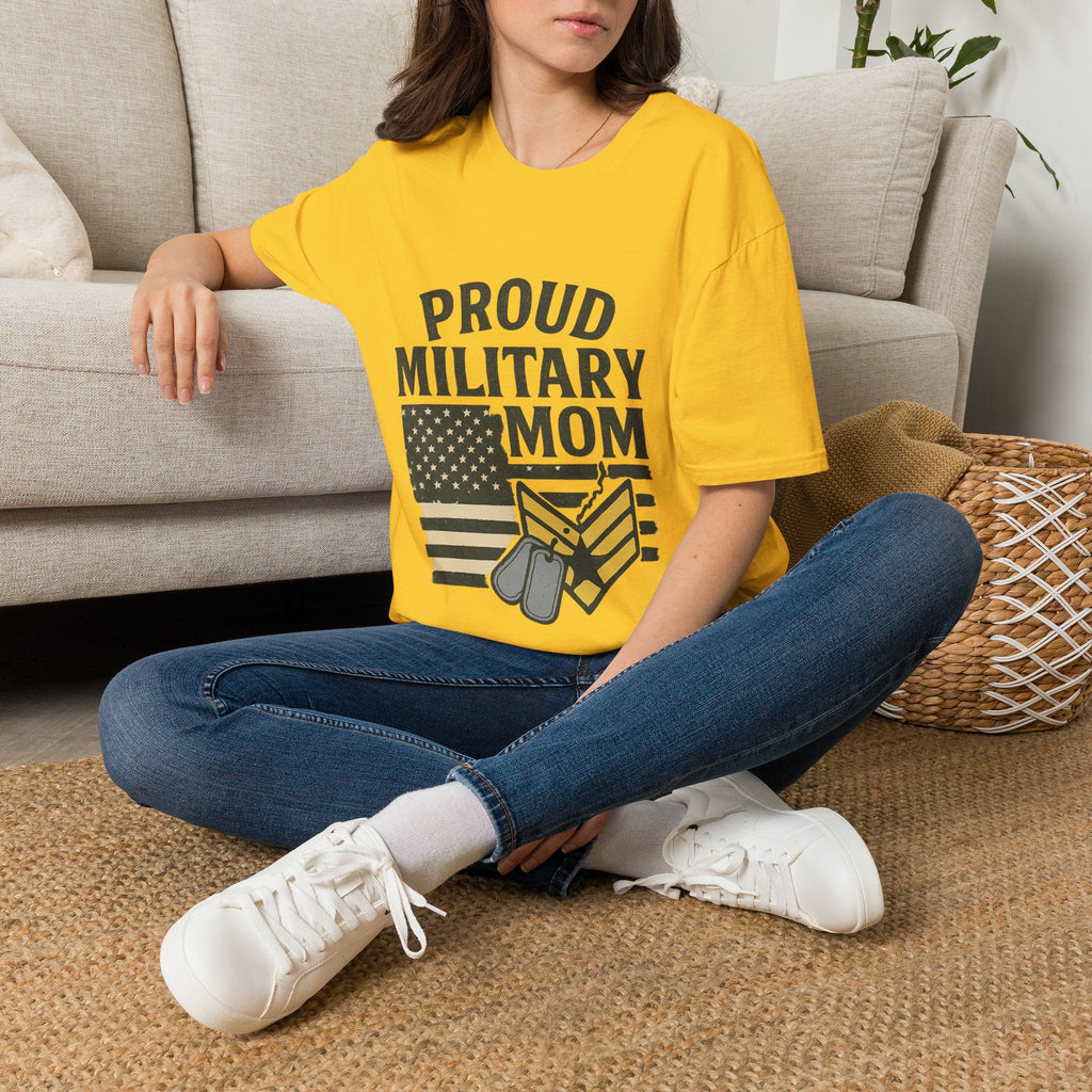 Proud Military Mom Shirt, My Heart Serves Too Tee, Army Mom Gift, Navy Mom, Marine Mom, Air Force Mom T-Shirt, Military Mother