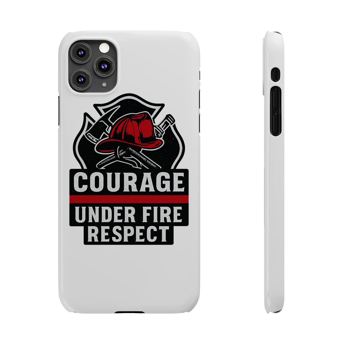 Firefighter Phone Case Courage Under Fire Respect First Responder Gift Thin Red Line Maltese Cross Fire Helmet Hero Support