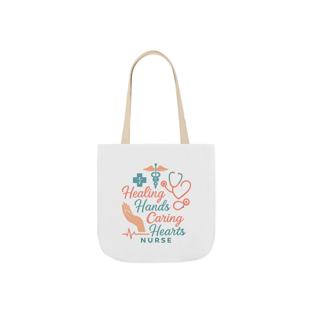 Nurse Appreciation Tote Bag Gift, Healing Hands Caring Hearts, Nurse Week Gift, Medical Tote Bag, RN Gift, Healthcare Worker