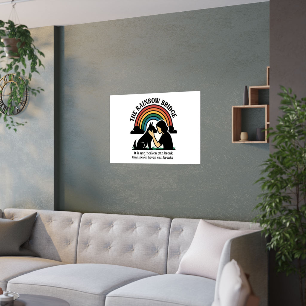Rainbow Bridge Pet Memorial Print, Pet Loss Sympathy Gift, Dog Cat Memorial Wall Art, Pet Remembrance Poem, Grieving Pet Owner Gift
