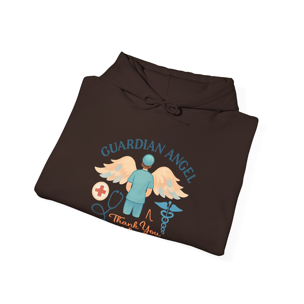 Guardian Angel in Scrubs Nurse Hoodie Gift, Nurse Appreciation Thank You, Nursing Retirement Gift, Soft Watercolor Angel Wings