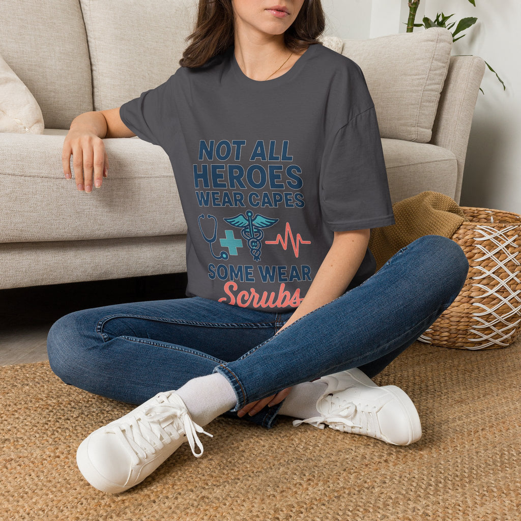 Not All Heroes Wear Capes Some Wear Scrubs Nurse Shirt, Nurse Appreciation Week Gift, Nurse Thank You Tee, Medical Worker Hero