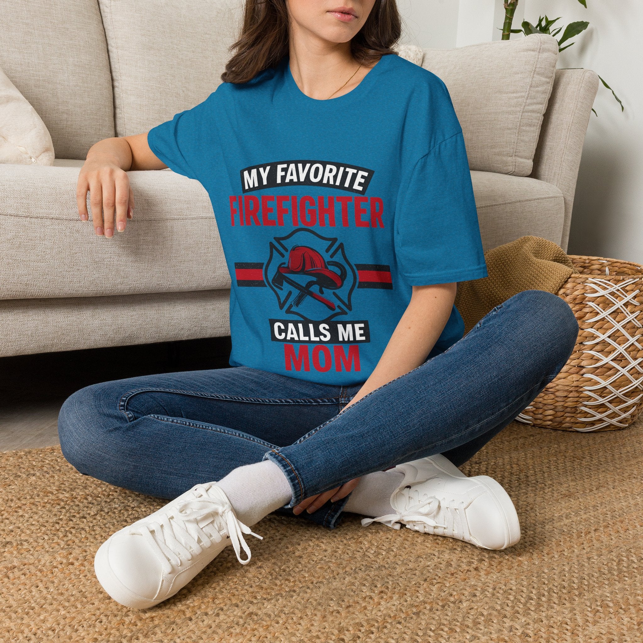 My Favorite Firefighter Calls Me Mom Shirt, Firefighter Mom Gift, Mother's Day Shirt, Proud Fire Mom Tee, Fireman Mom T-Shirt