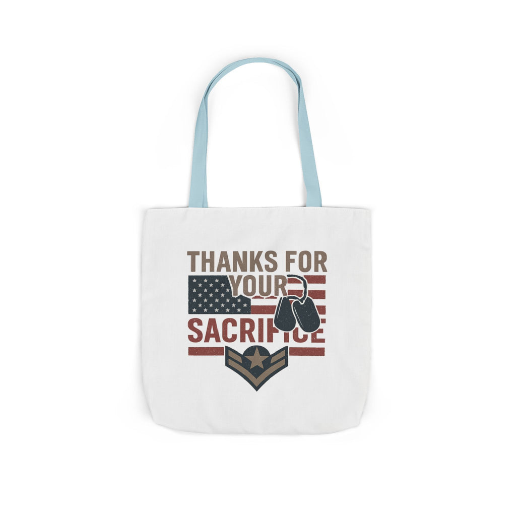 Thanks for Your Sacrifice Tote Bag Military Appreciation Gift Active Duty Service Member Honor Patriotic Gift USA Support Troops Bag