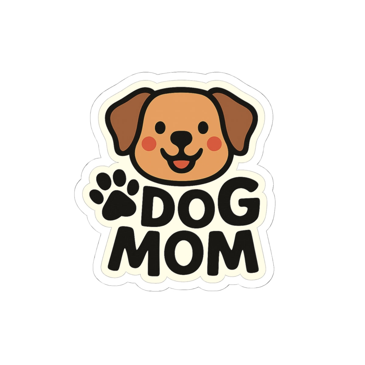 Dog Mom Sticker, Dog Lover Gift, Puppy Mom Life Decal, Pet Parent Laptop Sticker, Dog Owner Gift, Cute Dog Sticker Waterproof