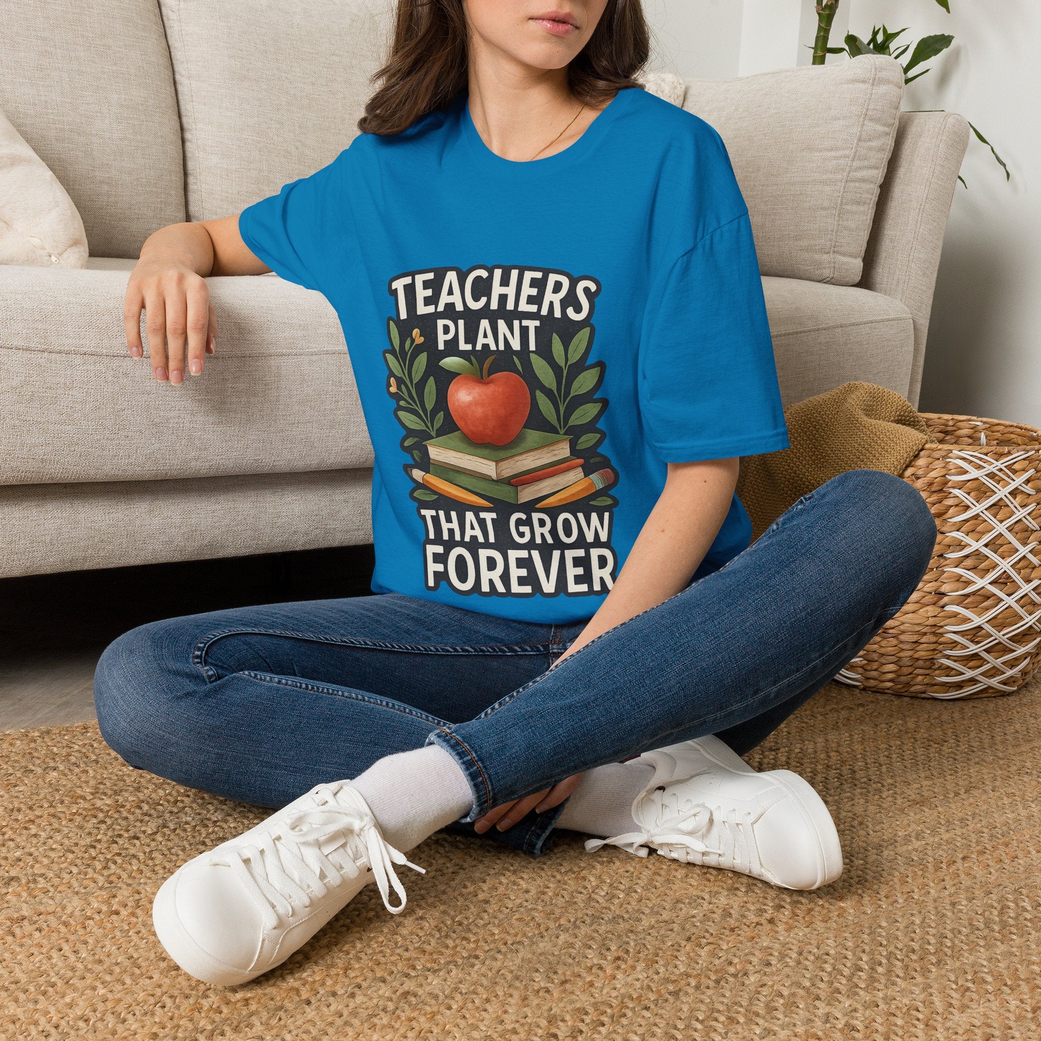 Teacher Appreciation Shirt Teachers Plant Seeds That Grow Forever Tee Gift for Teacher Watercolor Botanical Thank You Teacher Tshirt