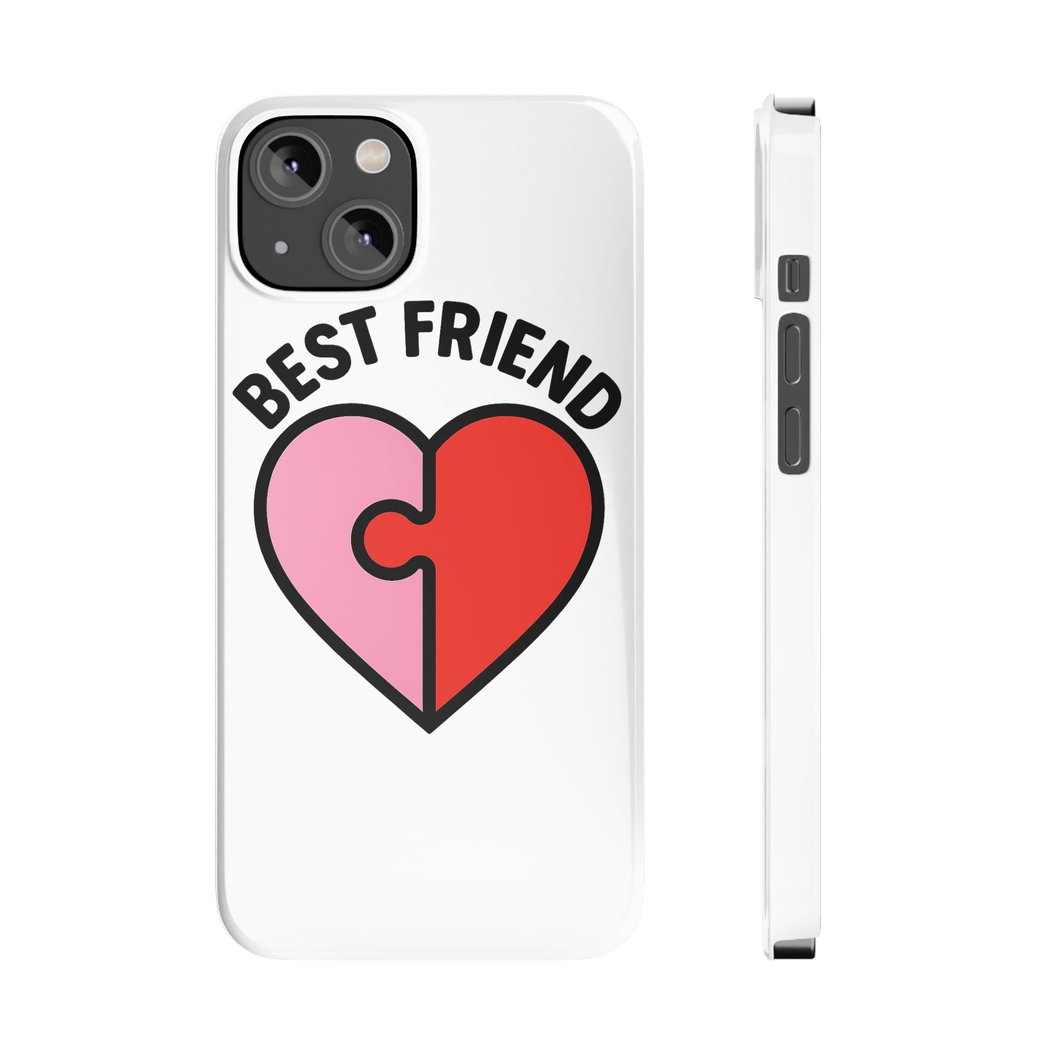 Best Friend Phone Case Set Puzzle Heart Matching BFF Gifts for Besties Friendship Phone Cases Cute Teen Gift for Her