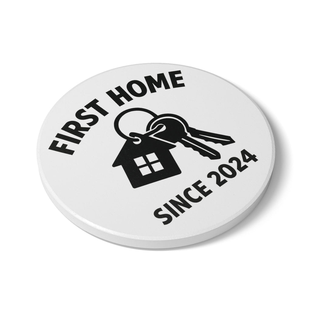 First Home Keys Cork Coaster Set, Housewarming Gift for New Homeowners, Home Milestone Keepsake, Realtor Closing Gift House Warming