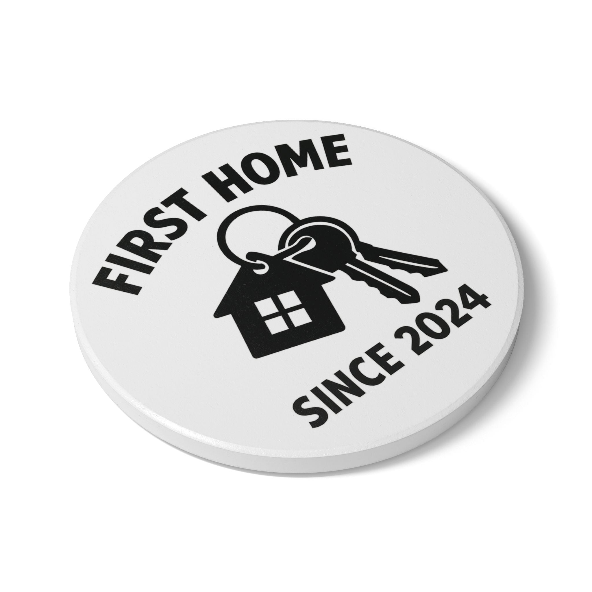First Home Keys Cork Coaster Set, Housewarming Gift for New Homeowners, Home Milestone Keepsake, Realtor Closing Gift House Warming