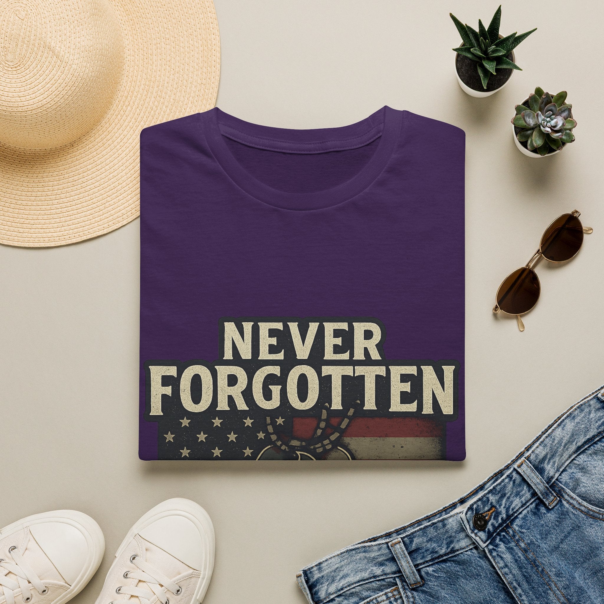 Never Forgotten Veteran Memorial Shirt Custom Name Military Tribute Tee Gold Star Family Gift Personalized Remembrance Tshirt