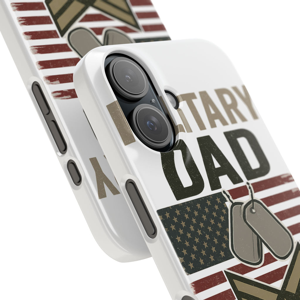 Military Dad Phone Case, Toughest Job Gift for Father of Soldier, Army Navy Marine Air Force Gift, Patriotic Phone Armor