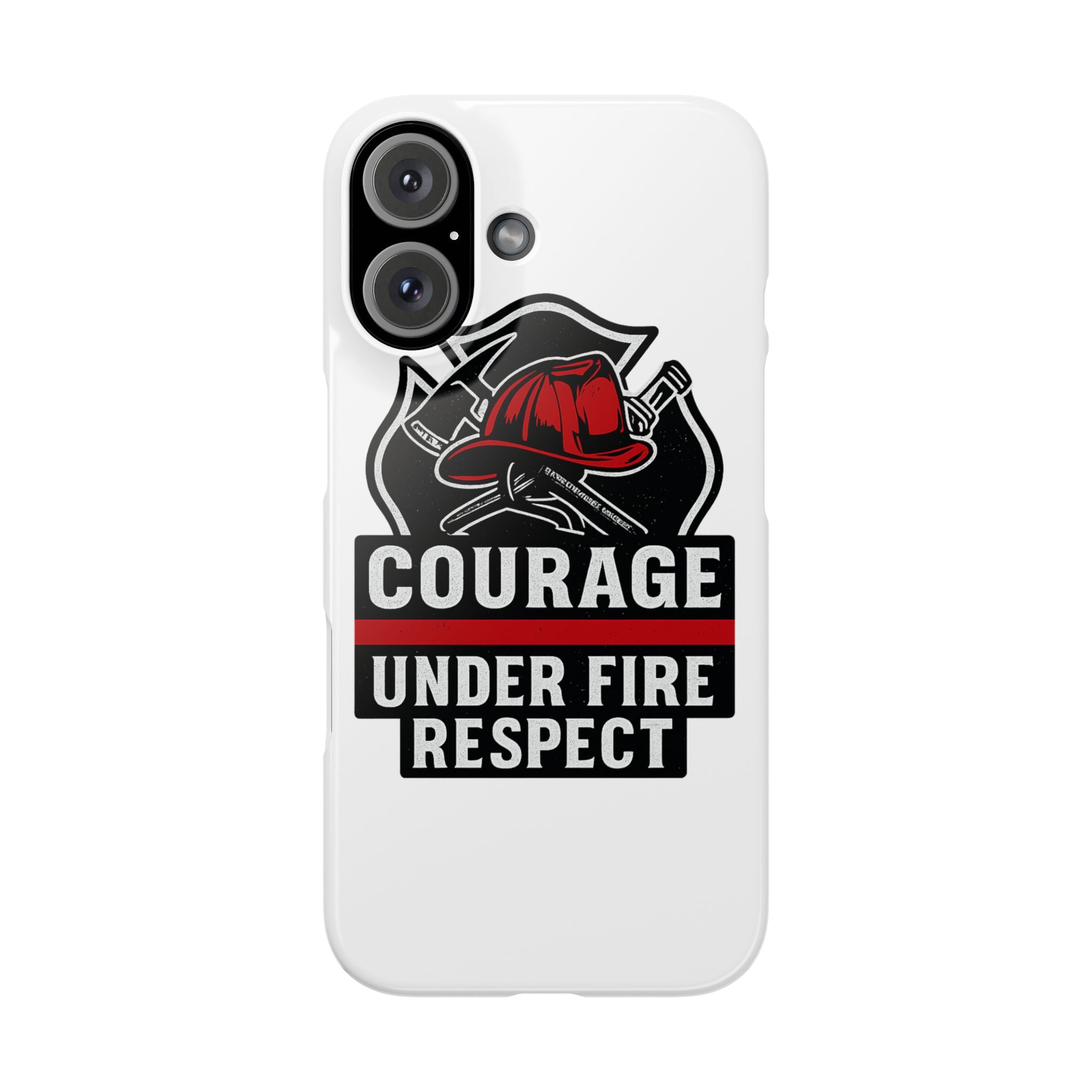 Firefighter Phone Case Courage Under Fire Respect First Responder Gift Thin Red Line Maltese Cross Fire Helmet Hero Support