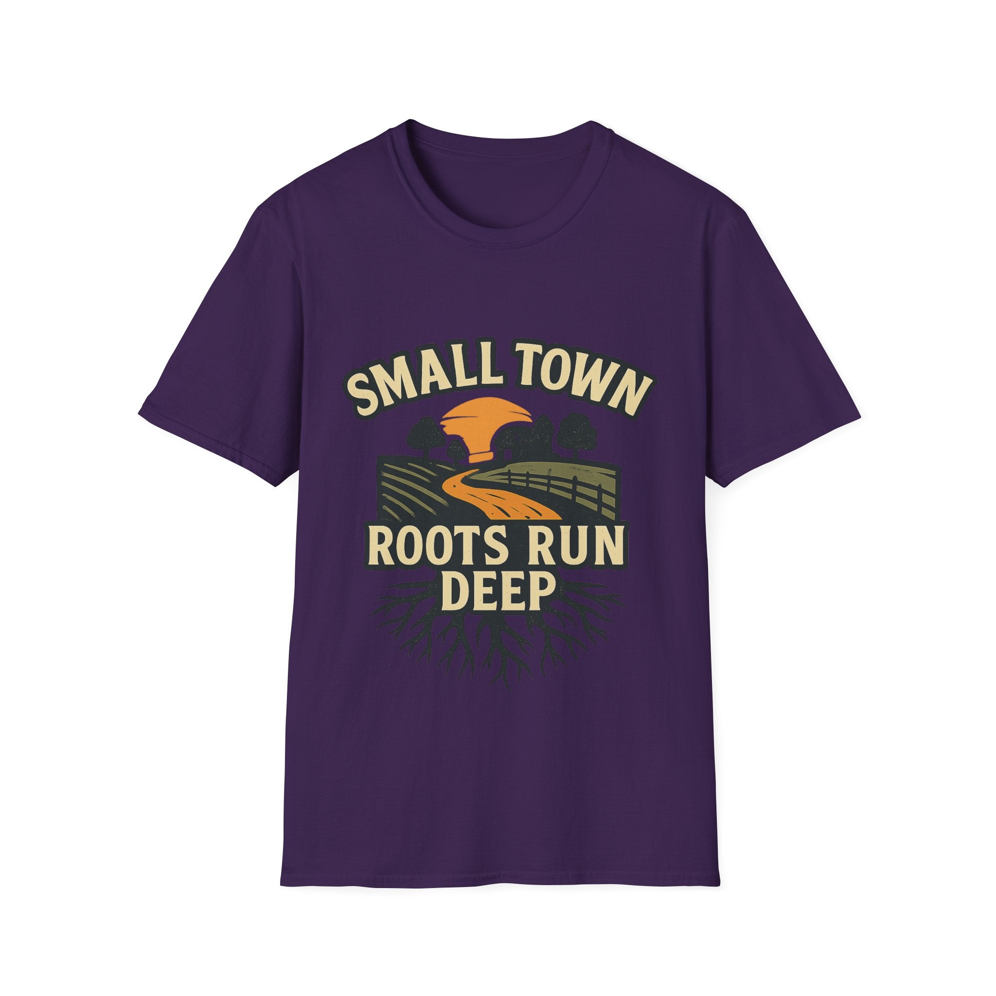 Small Town Roots Run Deep Shirt, Country Roads Graphic Tee, Rural Pride T-Shirt, Farmhouse Style Clothing, Country Lifestyle Gift