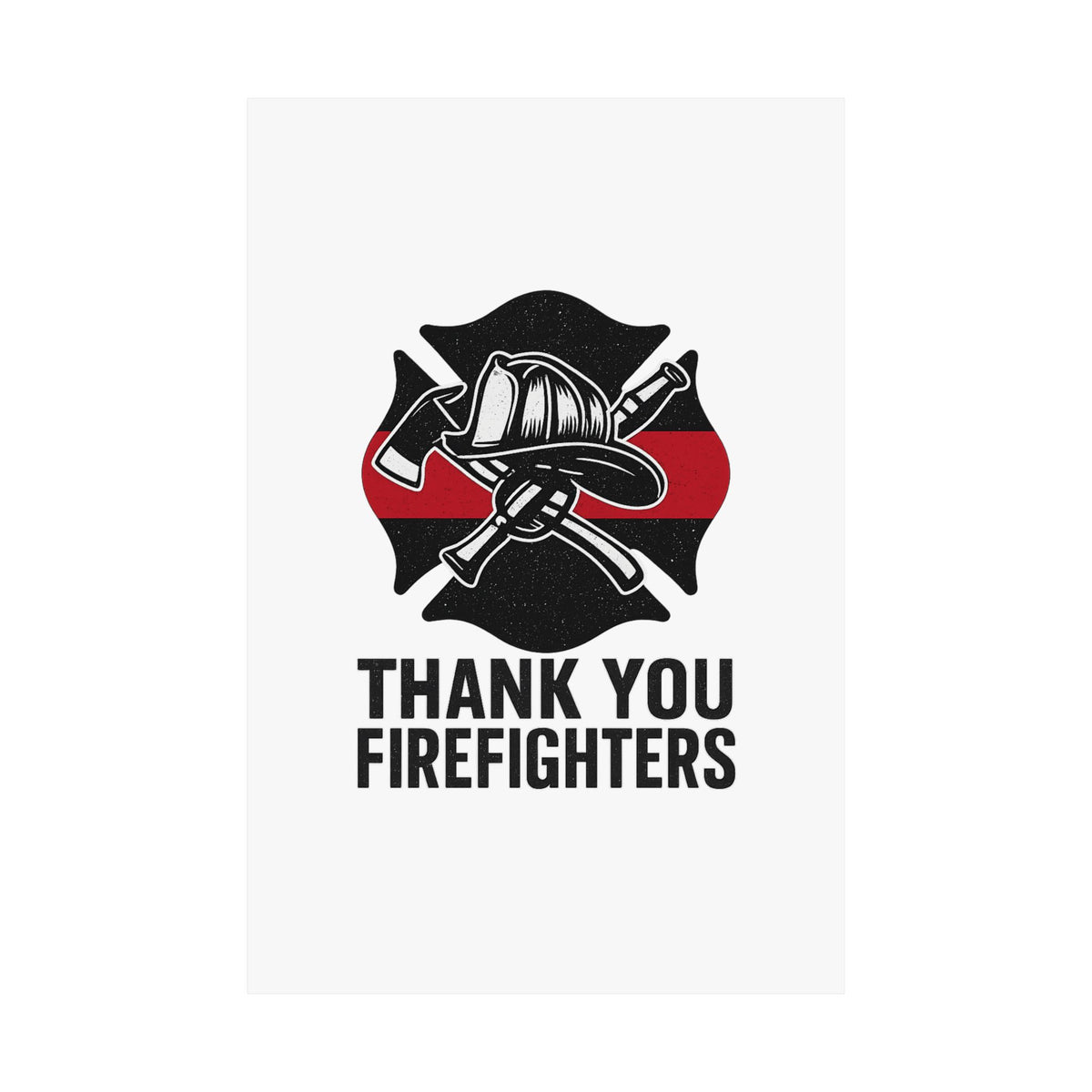 Thank You Firefighters Poster, Firefighter Appreciation Gift, Fire Station Wall Art, Fire Prevention Week Decor, Hero Tribute Print