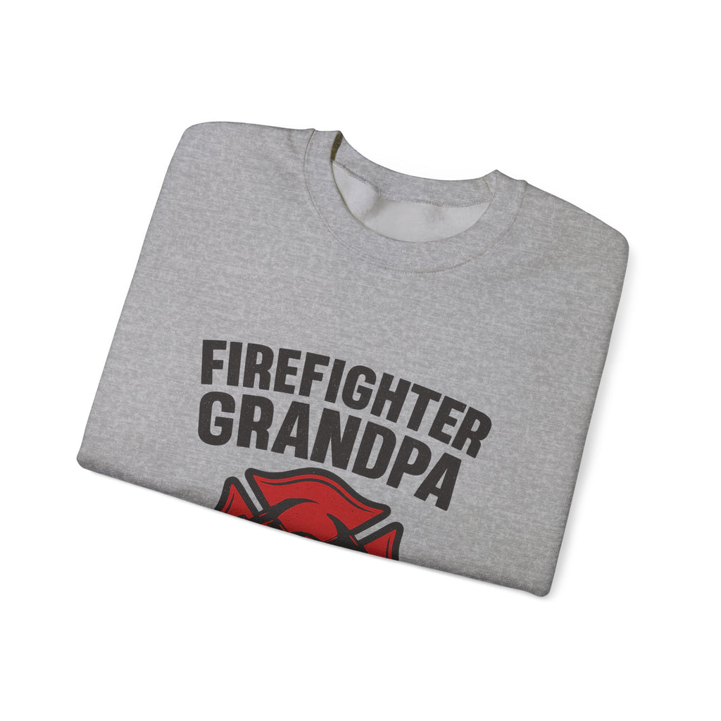 Firefighter Grandpa Sweatshirt My Hero Forever Gift Vintage Fire Station Badge Grandparents Day Fireman Grandfather Shirt