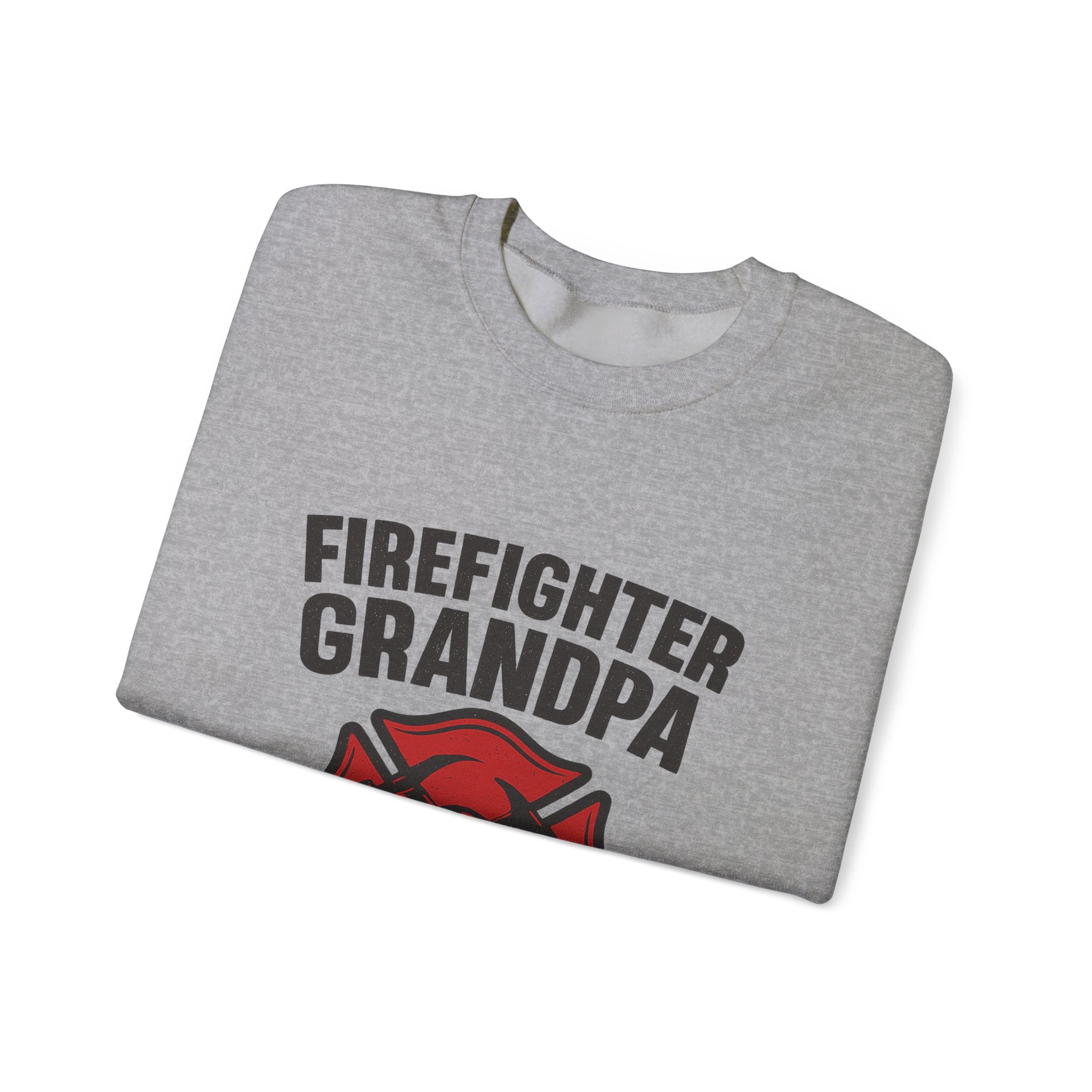 Firefighter Grandpa Sweatshirt My Hero Forever Gift Vintage Fire Station Badge Grandparents Day Fireman Grandfather Shirt
