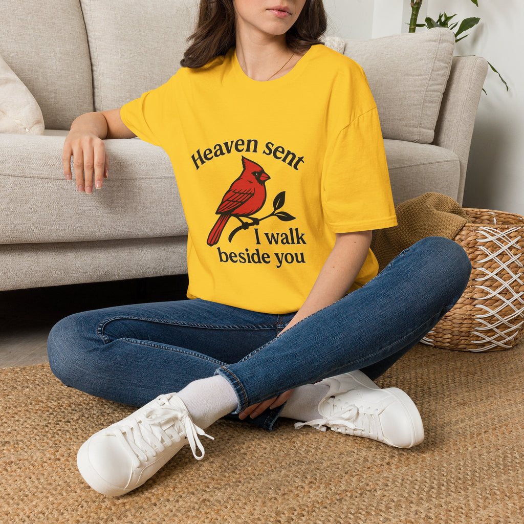 Cardinal Memorial Shirt Heaven Sent Grief Gift Loss of Loved One Remembrance Tee Sympathy Gift Bereavement Comfort Shirt