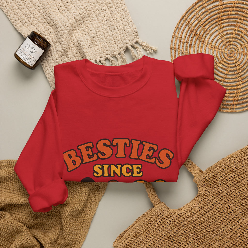 Besties Since Retro Years Sweatshirt 90s Nostalgia Best Friend Gift Friendship Anniversary Vintage Aesthetic Crewneck
