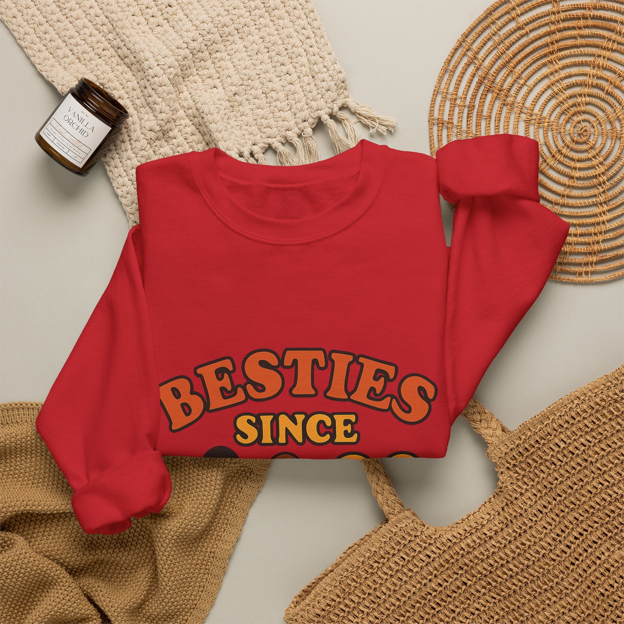 Besties Since Retro Years Sweatshirt 90s Nostalgia Best Friend Gift Friendship Anniversary Vintage Aesthetic Crewneck